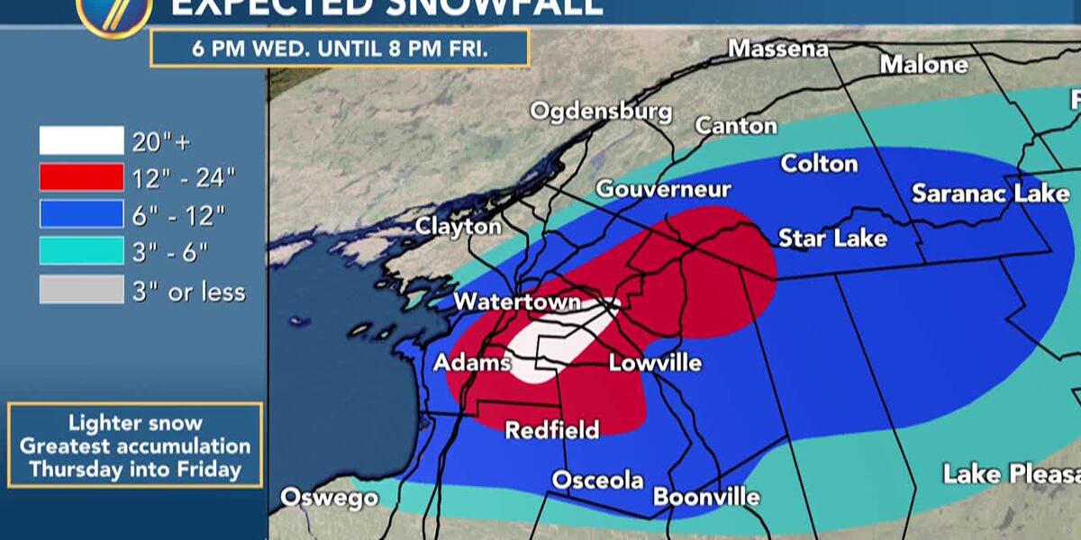 Lake Effect Snow Warning Issued For North Country