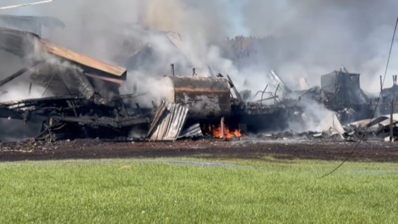 Fire destroyed a trailer home at 39361 Houghton Road in the town of Antwerp
