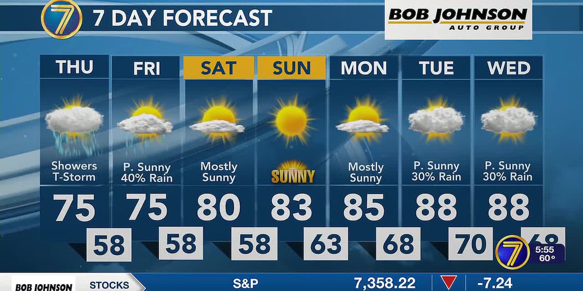 Showers and thunderstorms